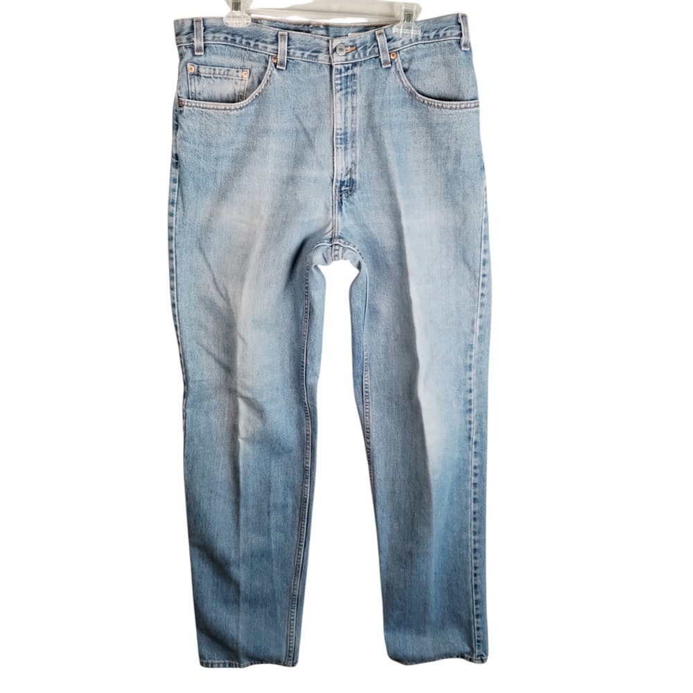 Vintage Levi's 550 Men's Jeans 38x36‎ (Fits 36x35) Light Wash Blue Denim USA Y2K